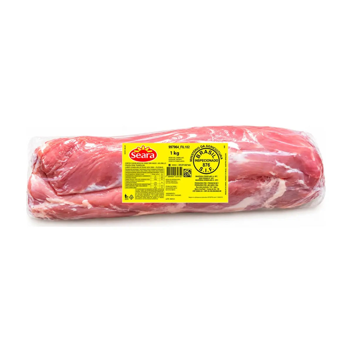 Solomillo de cerdo congelado sin hueso Seara (1 kg / 2.2 lb)