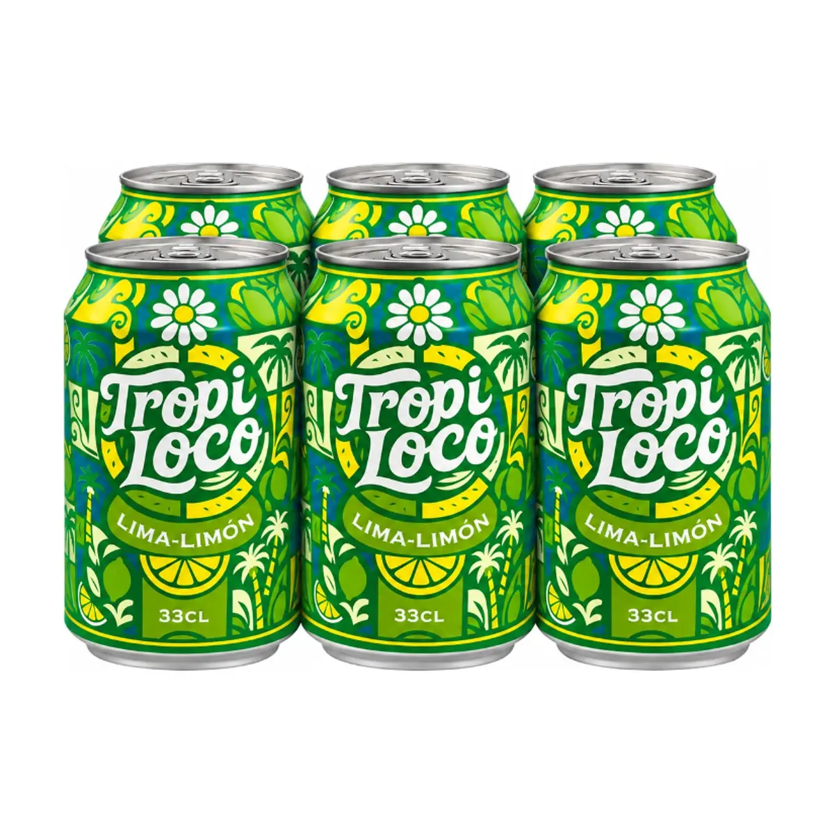 Refresco gaseado de lima-limón Tropi Loco (6 x 330 ml) - Miniatura 1