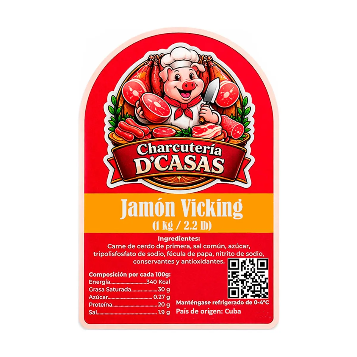 Jamón vicking lasqueado D'Casas (1 kg / 2.2 lb) - Miniatura 2