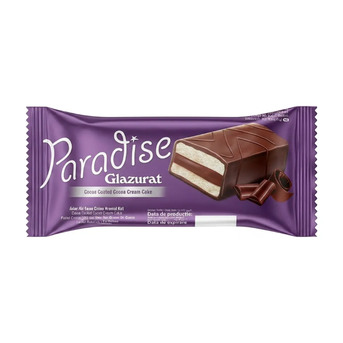 Pastel relleno de crema de chocolate con cobertura de chocolate Paradise Simsek (24 x 25 g / 1.32 lb) - Miniatura 2