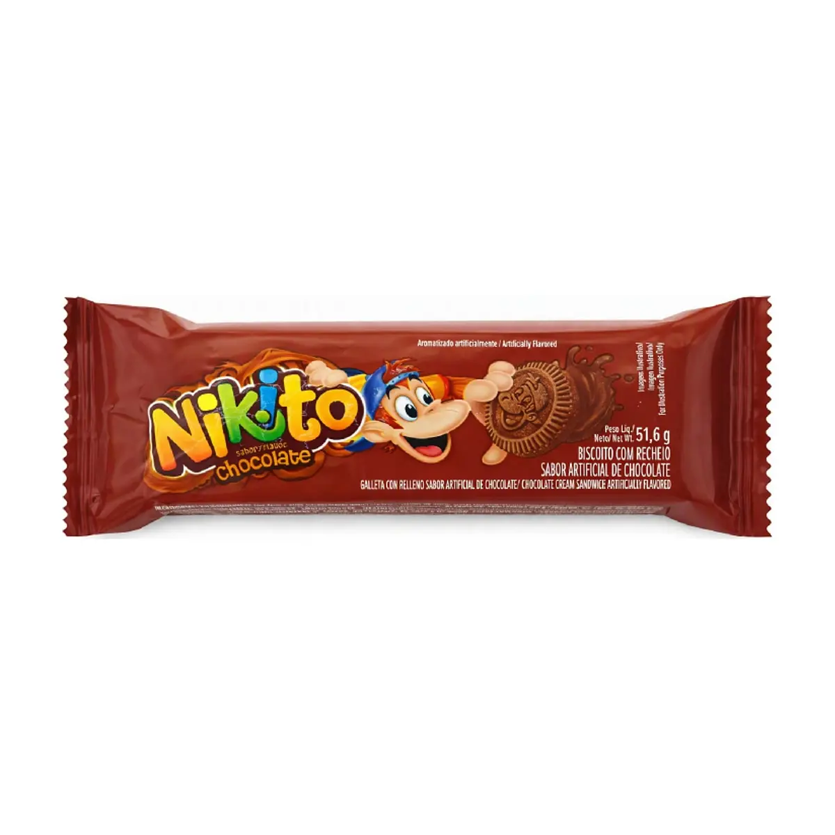 Galletas dulces con crema sabor chocolate Nikito (51.6 g / 1.82 oz)