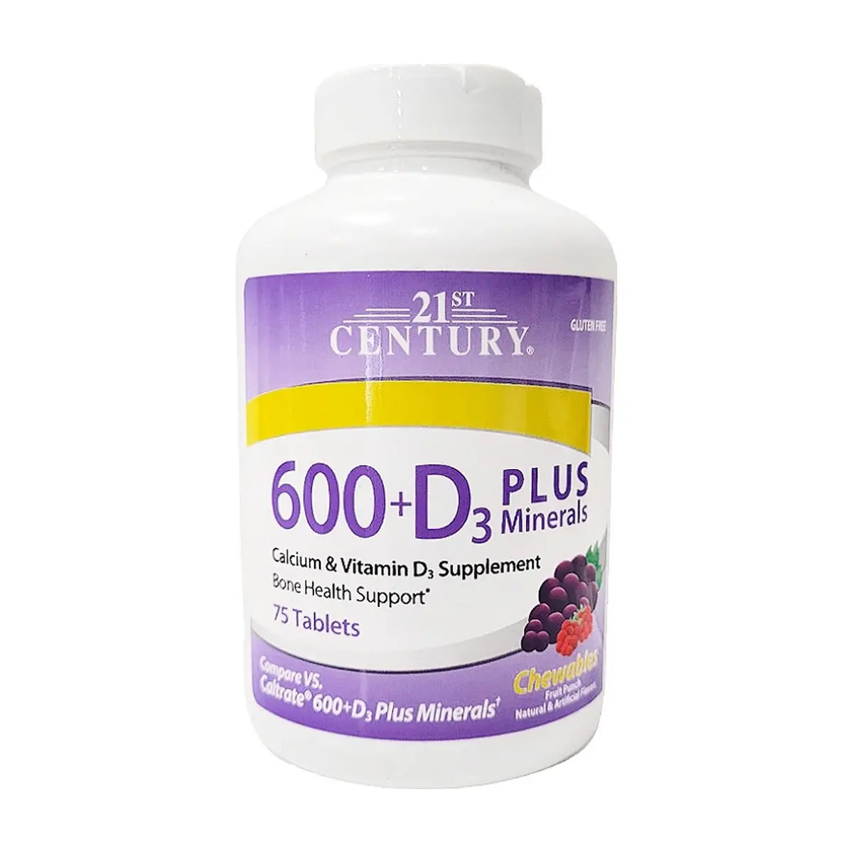 Calcio + Vitamina D3 21st Century (75 tabletas)