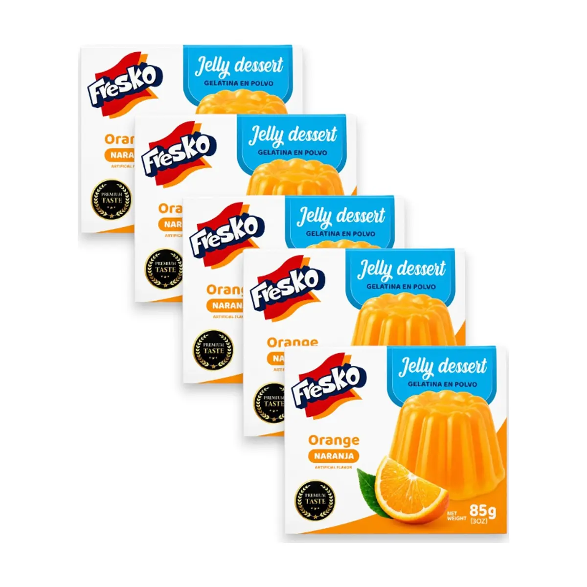Gelatina de naranja Fresko (5 x 85 g / 3 oz)