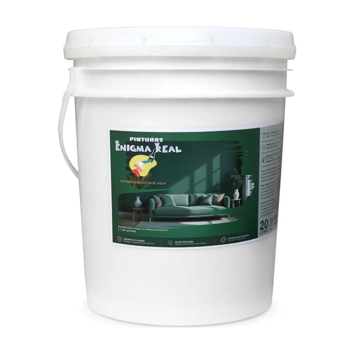 Pintura acrílica base agua blanca Enigma Real (20 L) - Miniatura 1
