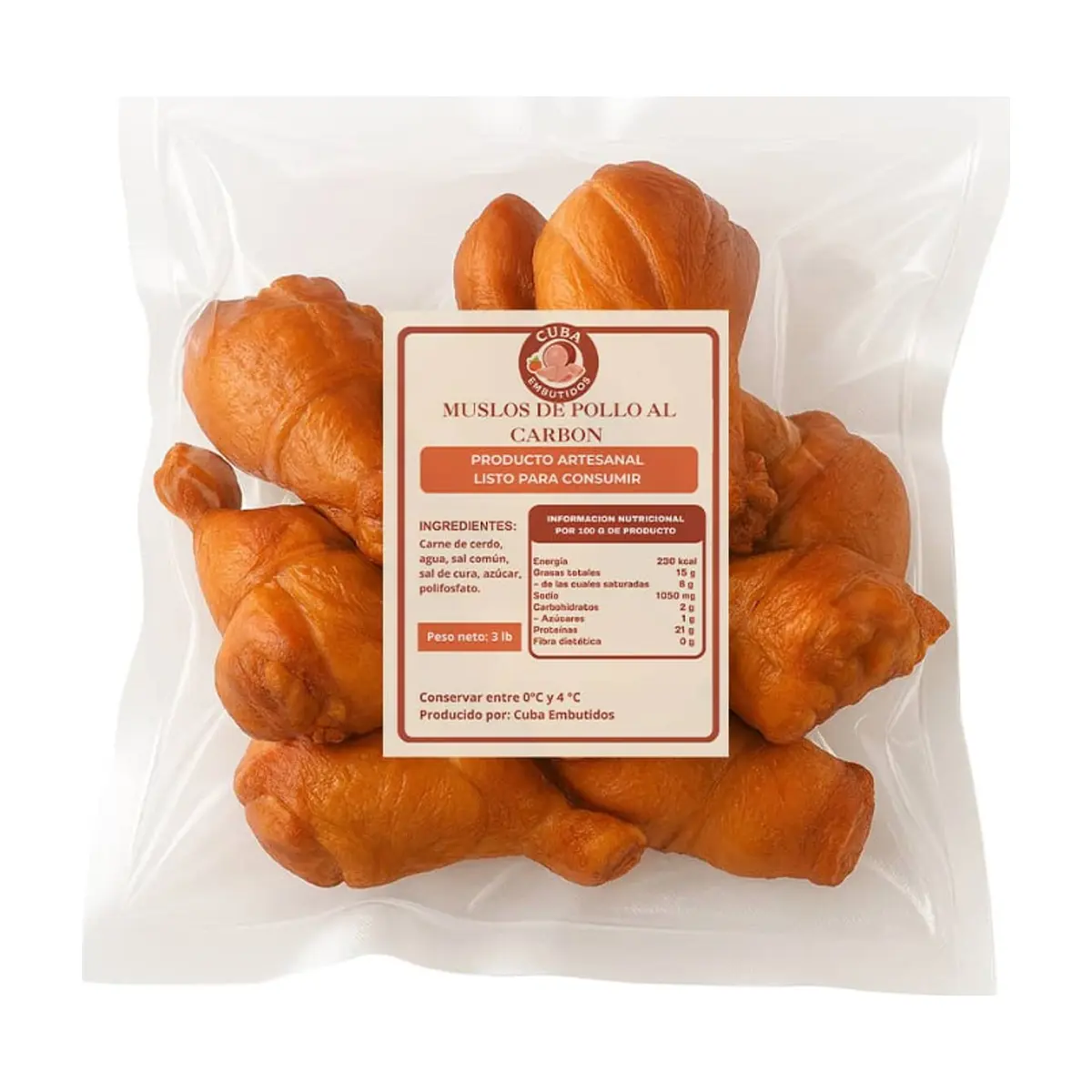 Muslos de pollo al carbon Cuba Embutidos (1.361 kg / 3 lb) - Thumbnail 2