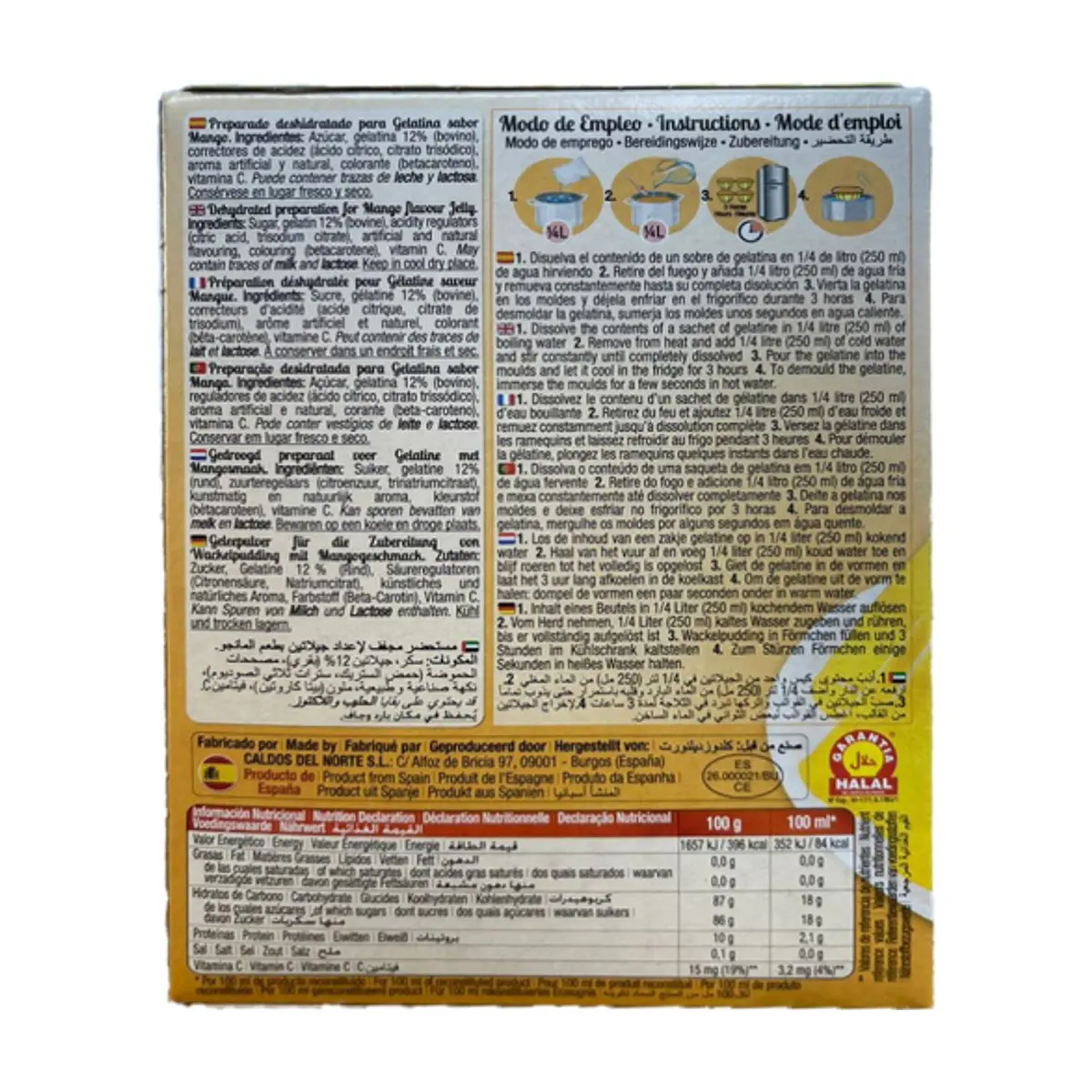 Gelatina de mango Calnort (170 g / 6.00 oz) - Miniatura 5