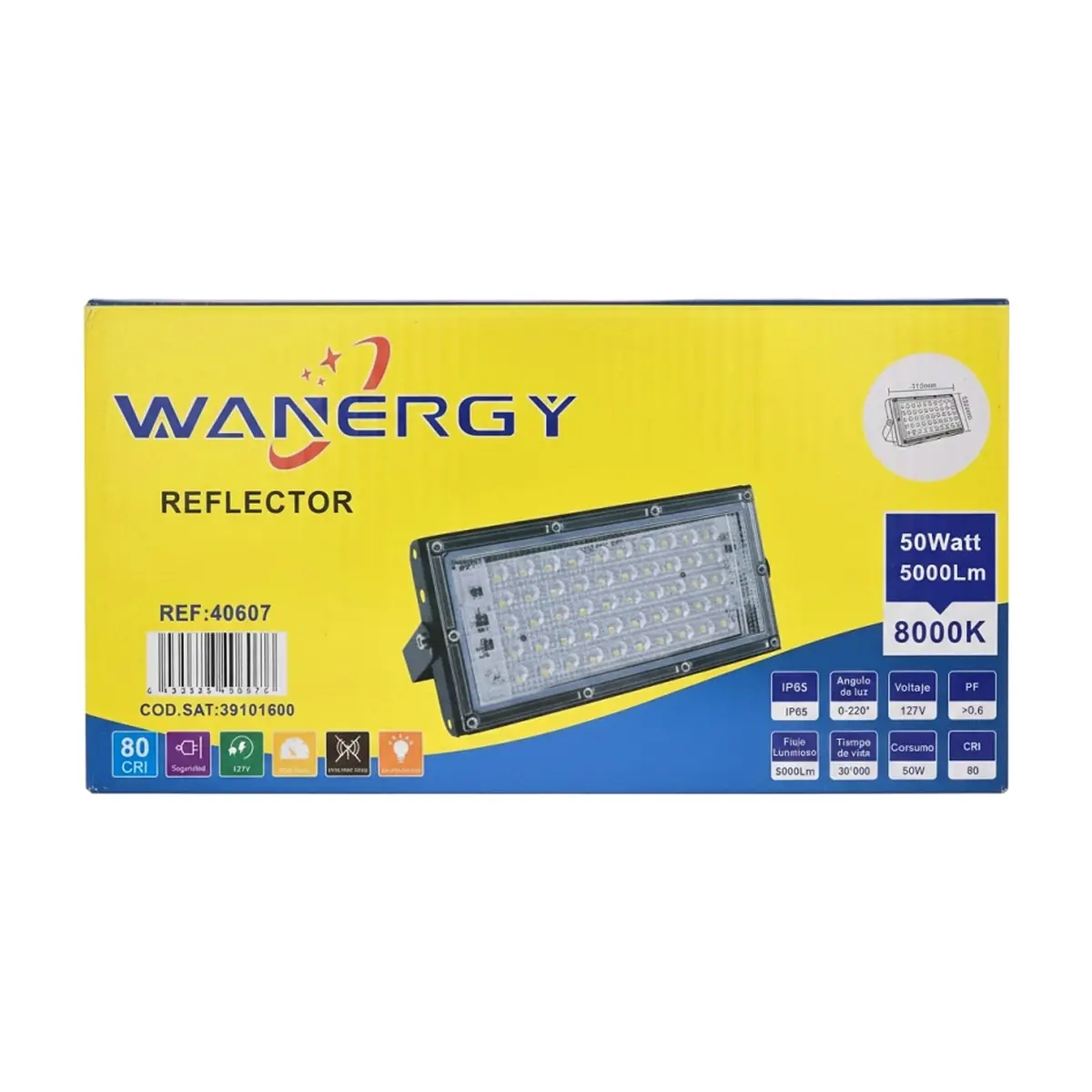 Lampara reflector LED 50 W Wanergy 40607 - Thumbnail 2