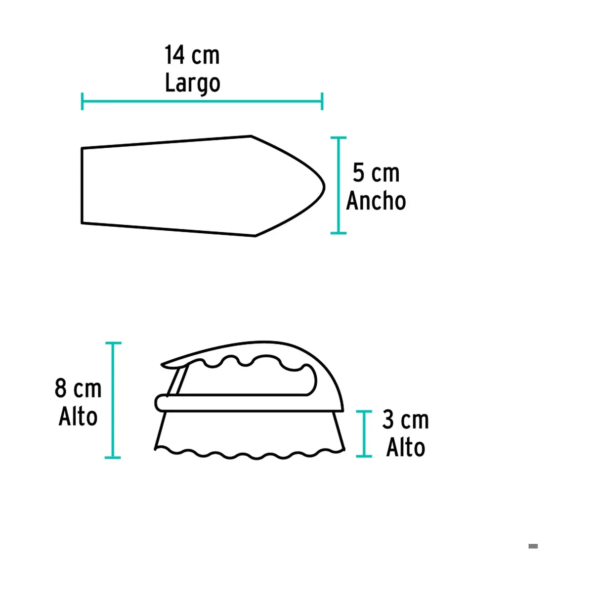 Cepillo de plástico tipo plancha Klintek CELI-35 - Thumbnail 2