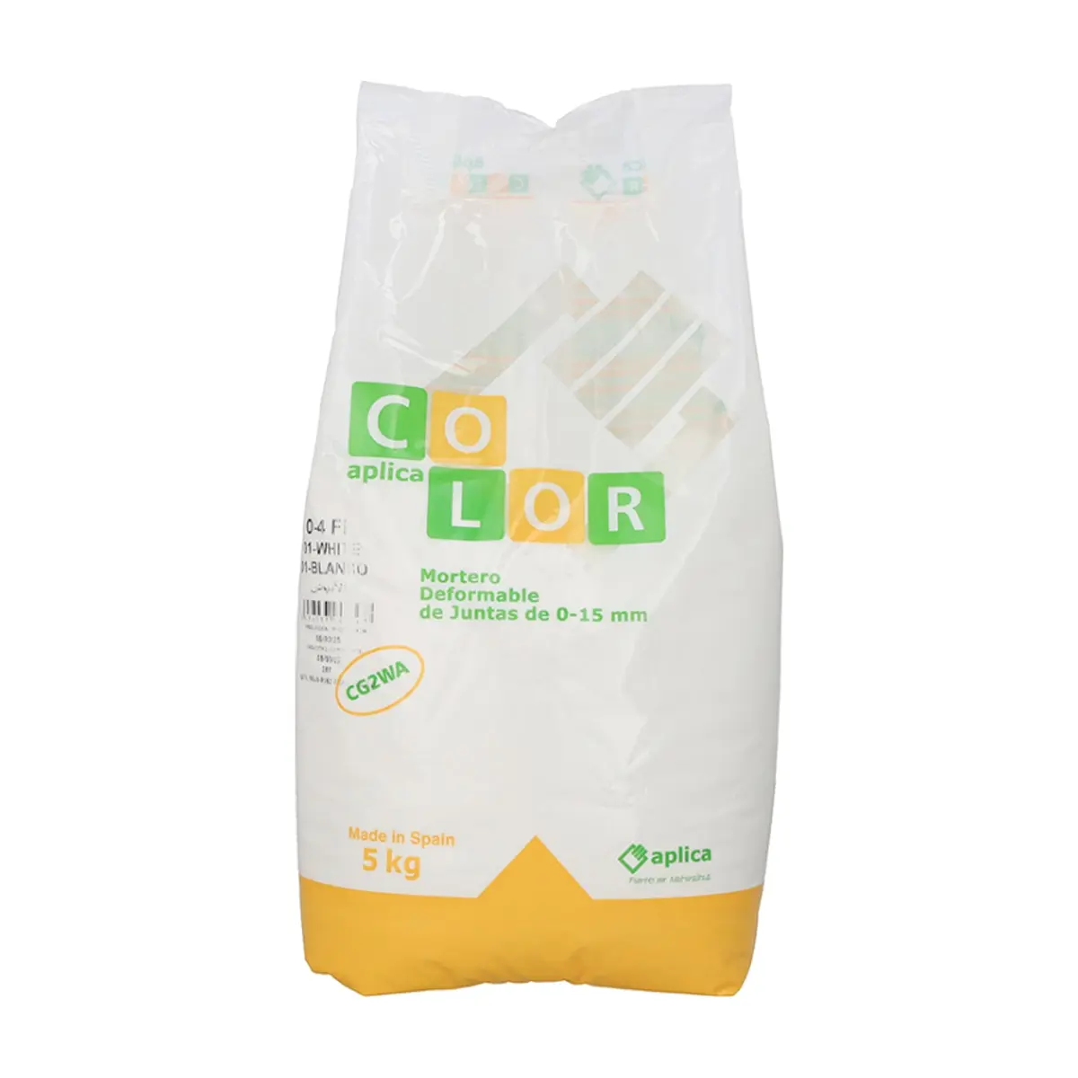 Cemento de cola para juntas color blanco Aplicacolor (5 kg / 11 lb)
