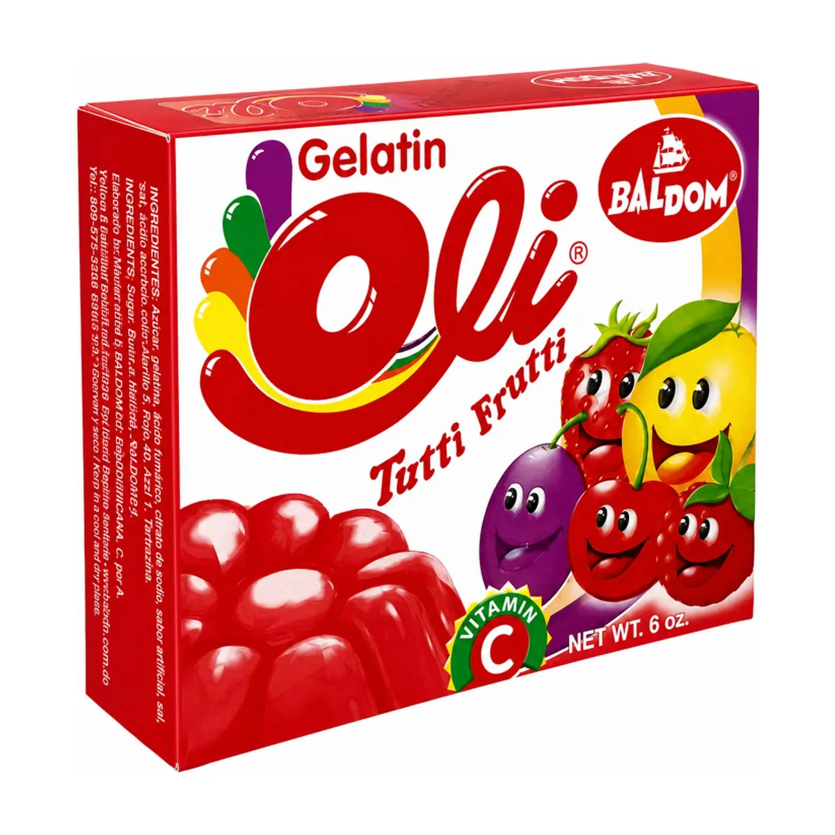 Gelatina sabor tutti frutti Oli (170 g / 6 oz) - Thumbnail 3