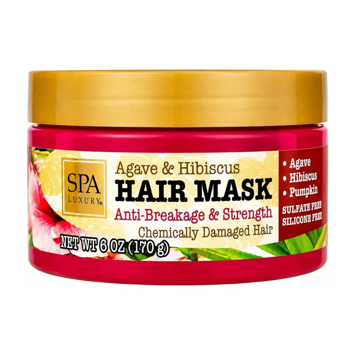 Mascarilla para el cabello de agave, hibisco y piña Spa Luxury (170 g / 6 oz)