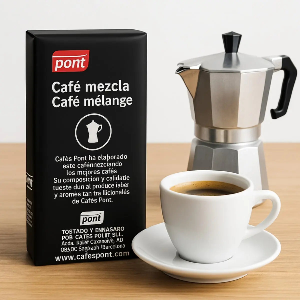 Café molido de tueste natural y torrefacto Pont (250 g / 8.81 oz) - Thumbnail 4