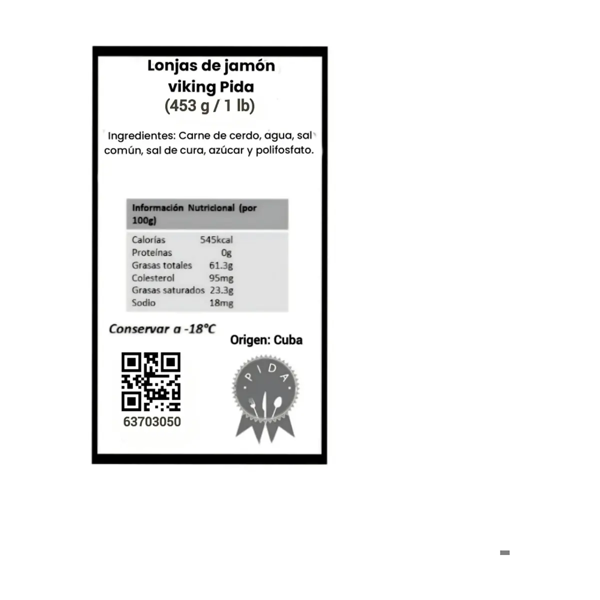 Lonjas de jamón viking Pida (453 g / 1 lb) - Thumbnail 3