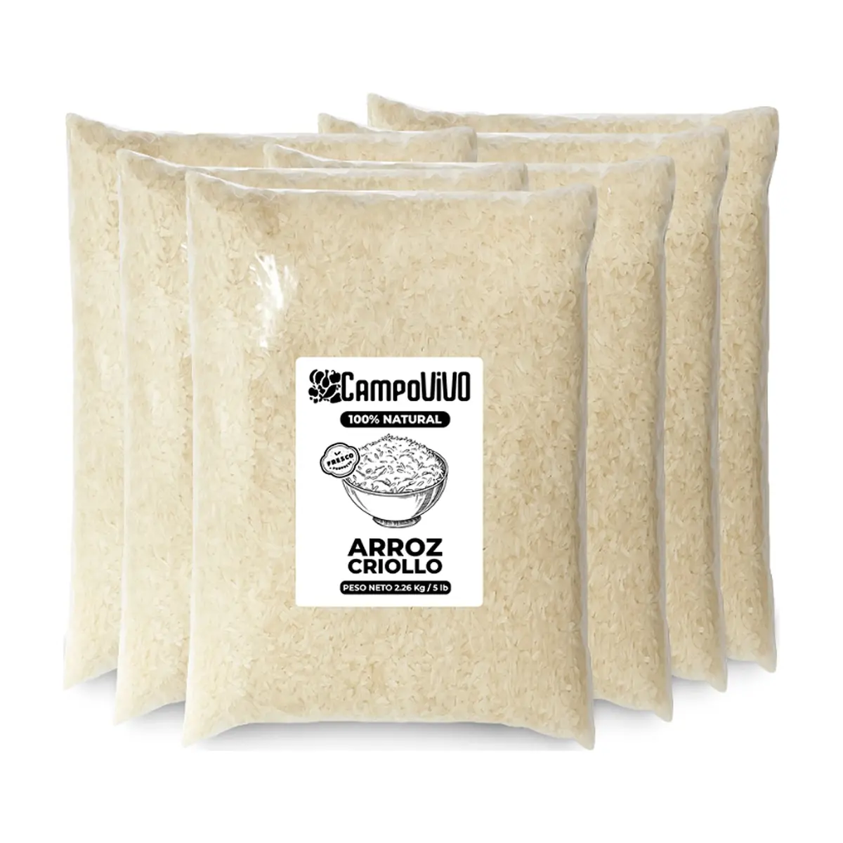 Arroz criollo Campo Vivo (6 x 2.26 kg / 5 lb)