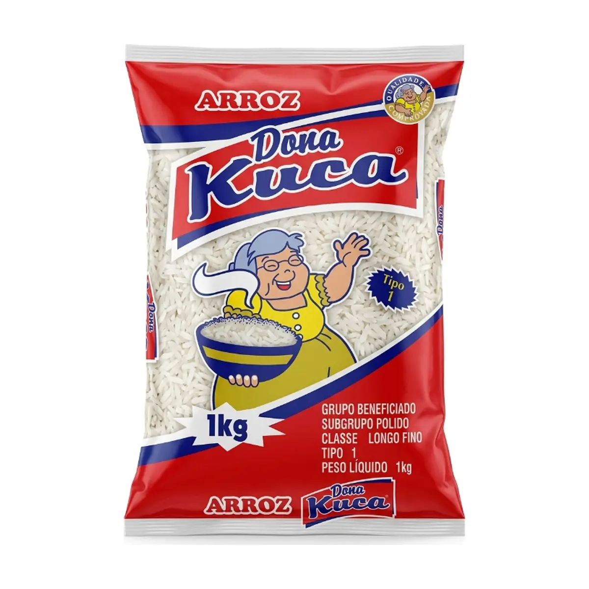 Arroz blanco de grano largo tipo 1 Doña Kuca (1 kg / 2.2 lb)