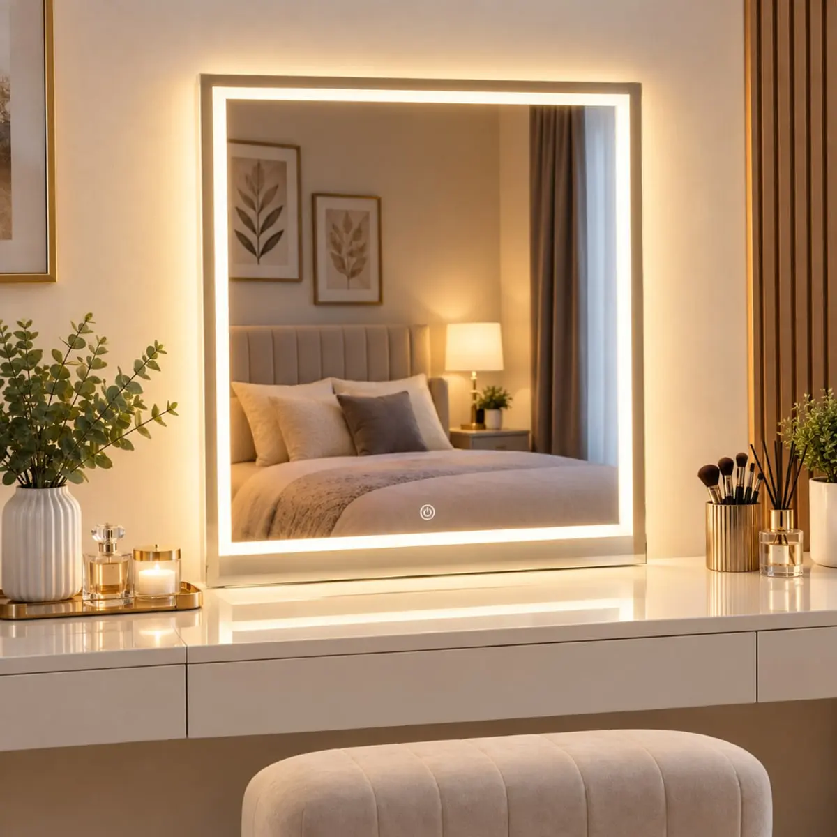 Espejo LED rectangular con iluminación perimetral y diseño moderno Rudenkov L-1270 - Thumbnail 3