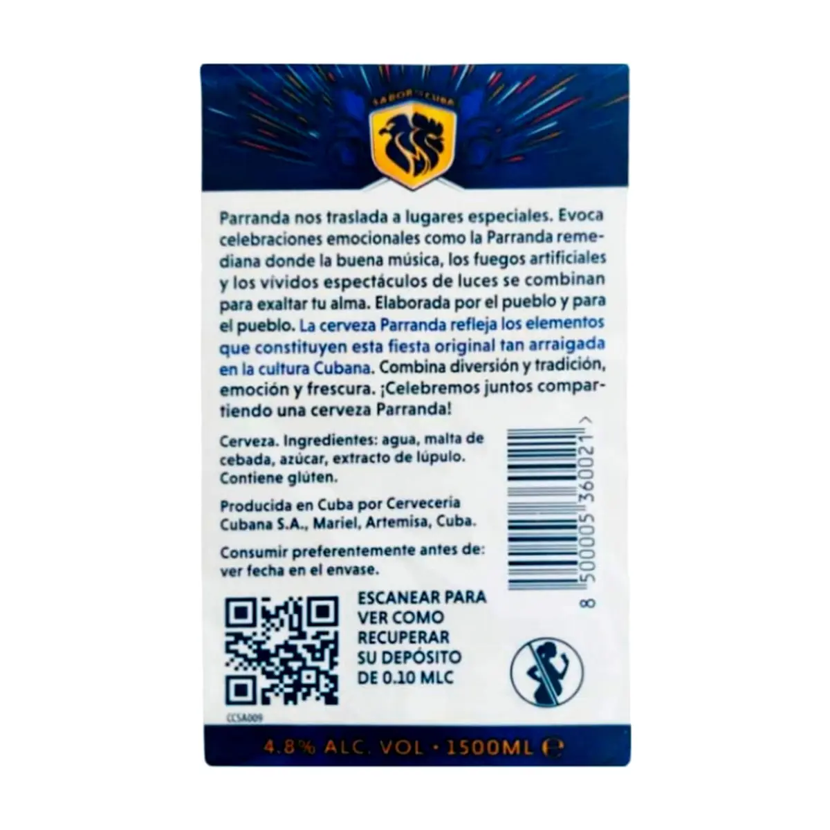 Cerveza Parranda (1500 ml) - Thumbnail 4