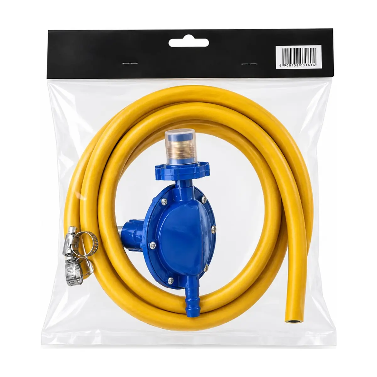 Kit regulador para estufa a gas con manguera doble clip Campingaz - Thumbnail 3
