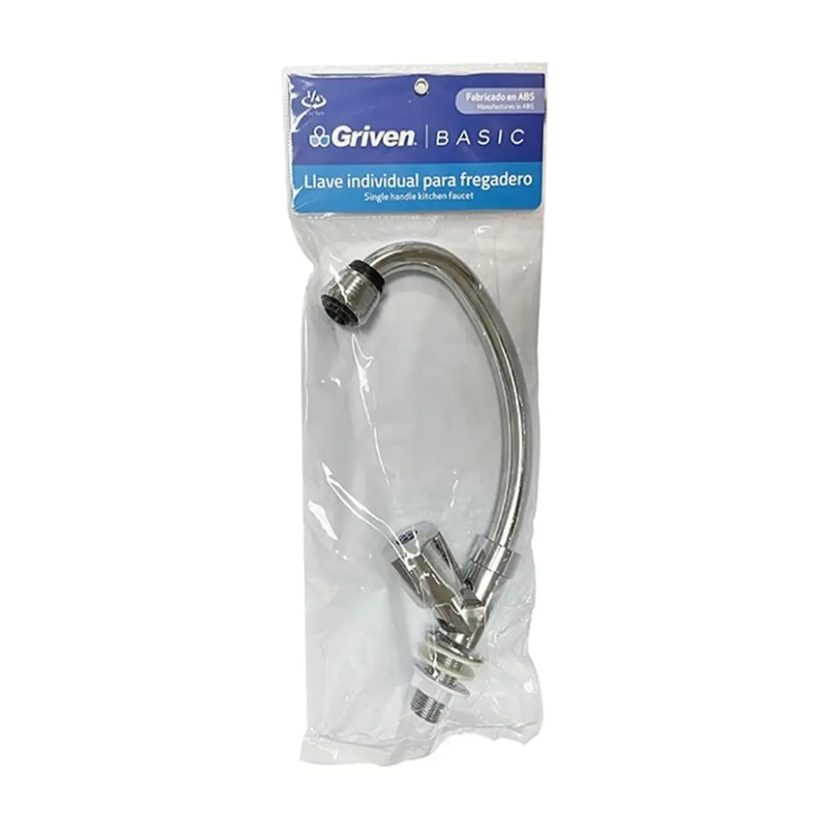 Grifo individual de ABS cromado para fregadero Griven