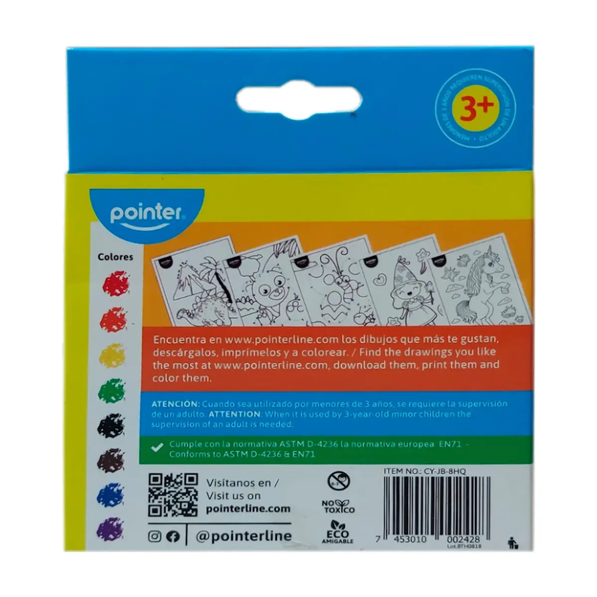 Juego de 8 crayones jumbo Pointer - Thumbnail 3