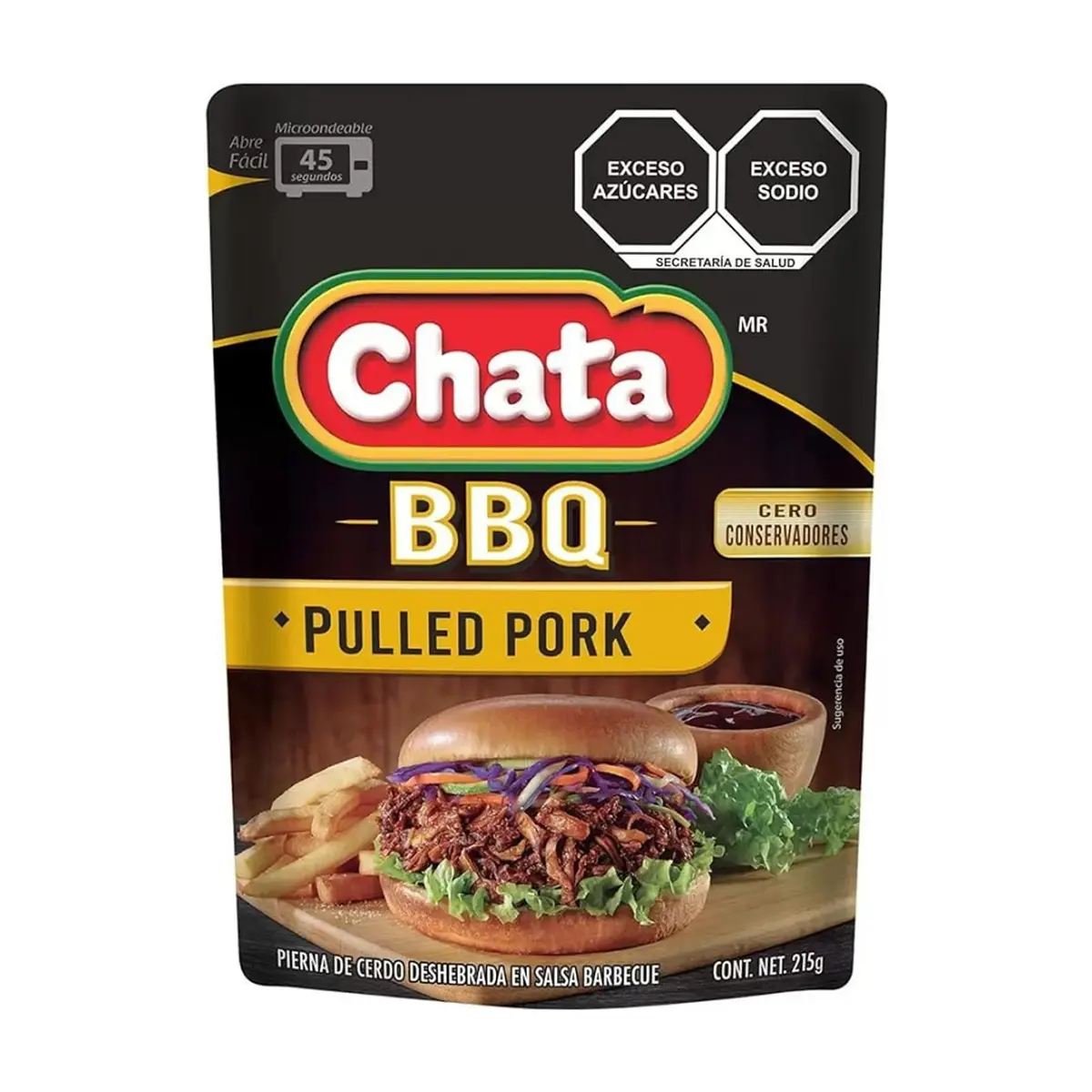 Pierna de cerdo deshebrada en salsa barbecue Chata (215 g / 7.58 oz)