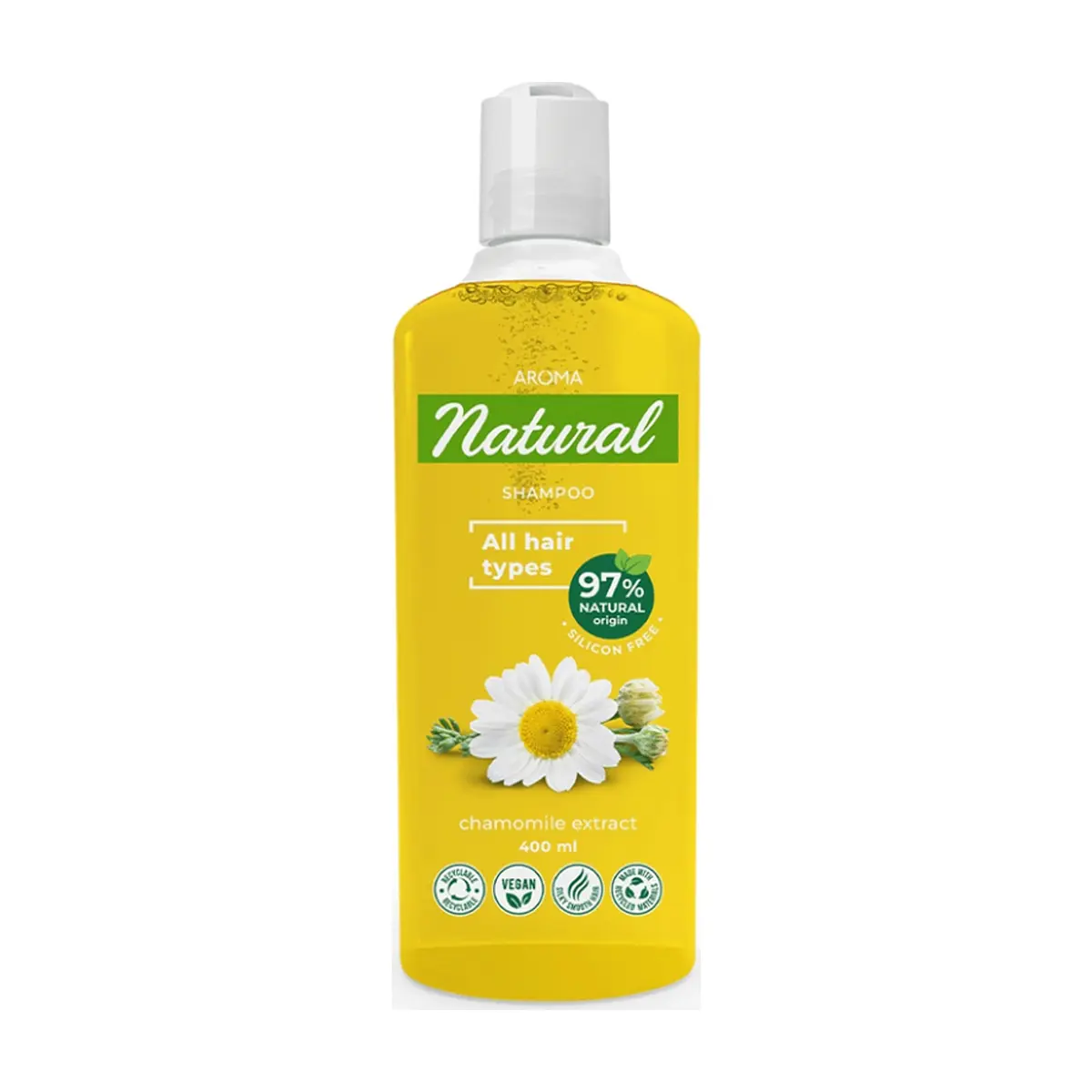 Champú para todo tipo de cabellos con extracto de manzanilla Aroma Natural (400 ml)