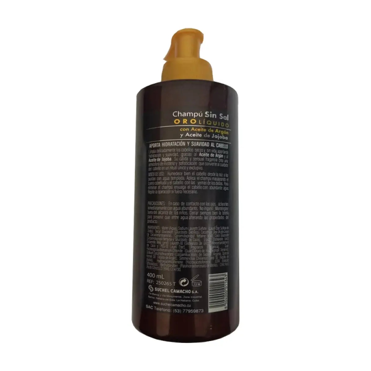 Champú sin sal con aceite de argán y jojoba Suchel Camacho (400 ml) - Thumbnail 5