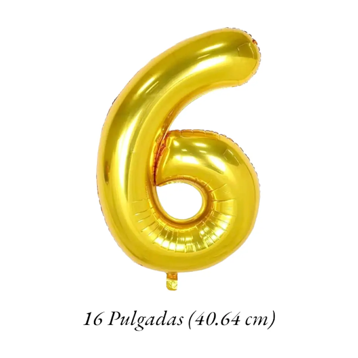 Globo dorado Número 6 16 pulgadas Balloon - Thumbnail 3