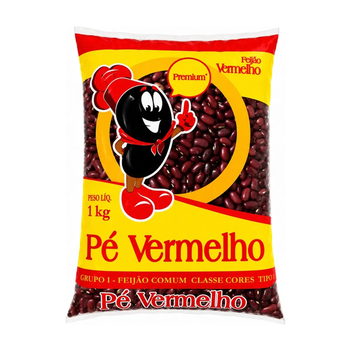 Frijol rojo colorado Pé Vermelho (1 kg) - Imagen 1