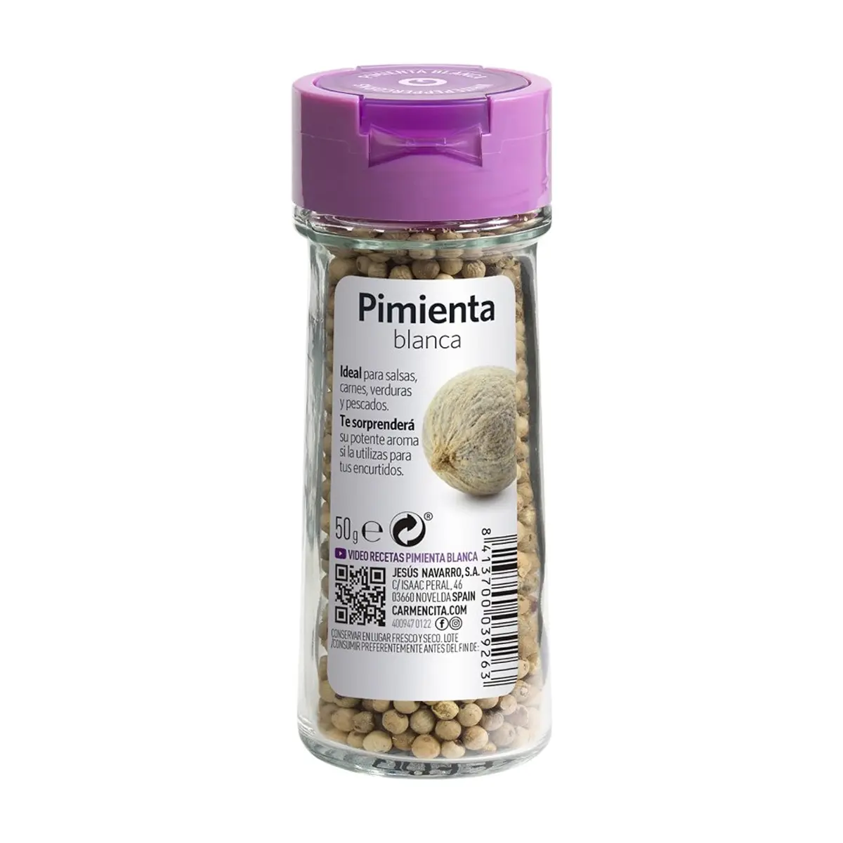 Pimienta blanca en grano Carmencita (50 g / 1.76 oz) - Miniatura 2