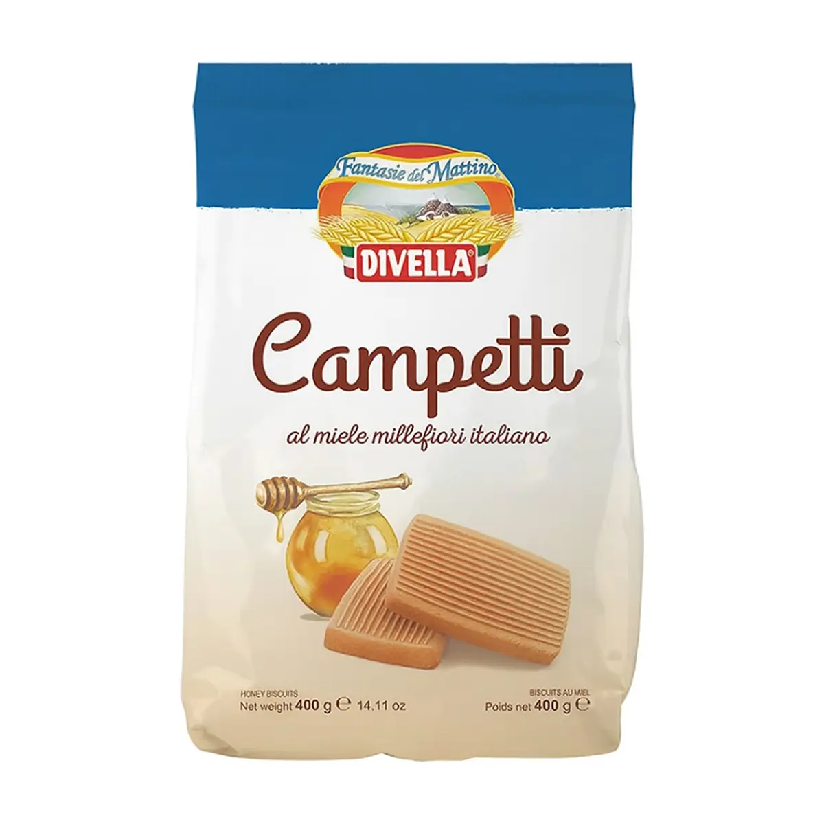 Galletas con sabor a miel campetti Divella (400 g / 14.11 oz)
