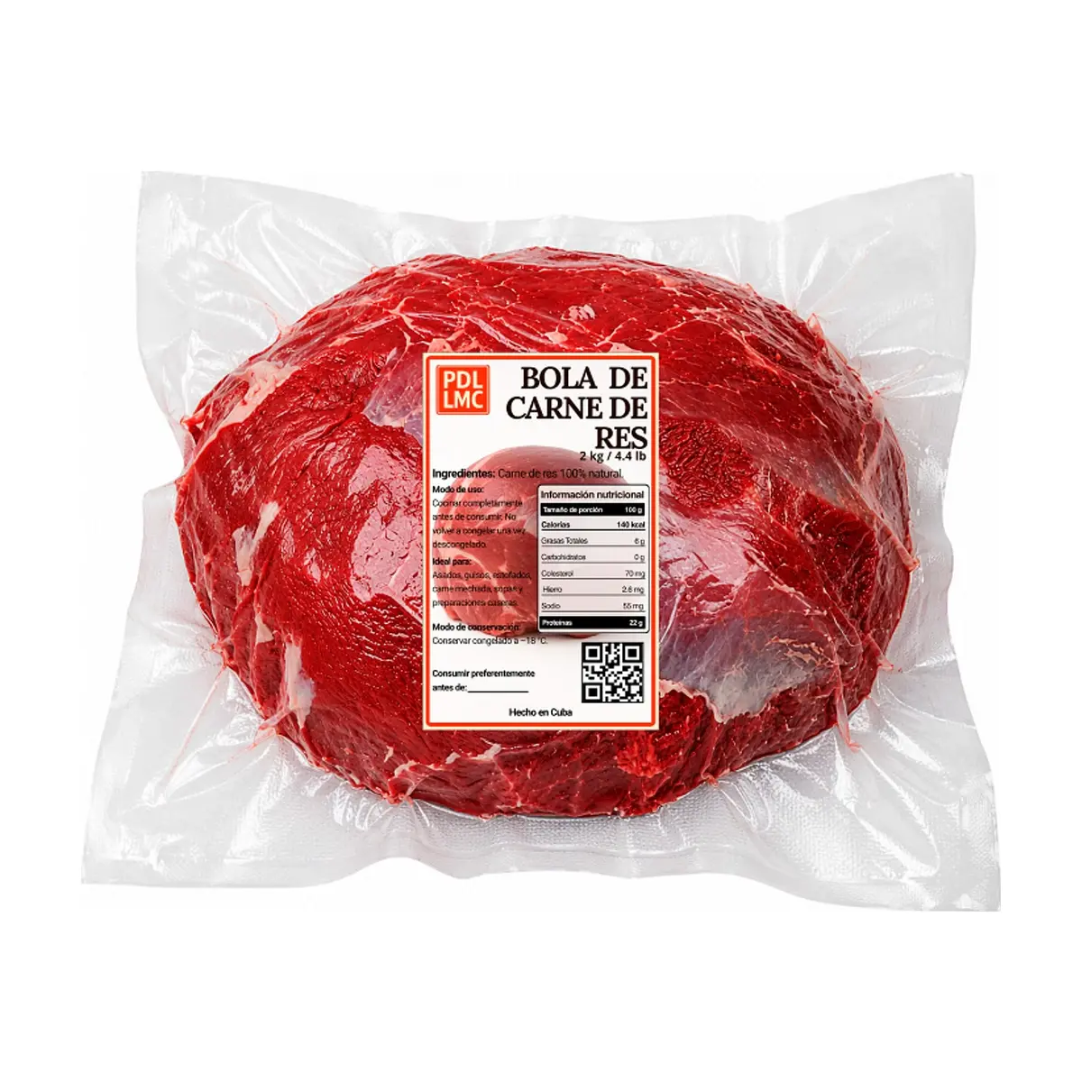 Bola de carne de res PDL LMC (2 kg / 4.4 lb) - Miniatura 2