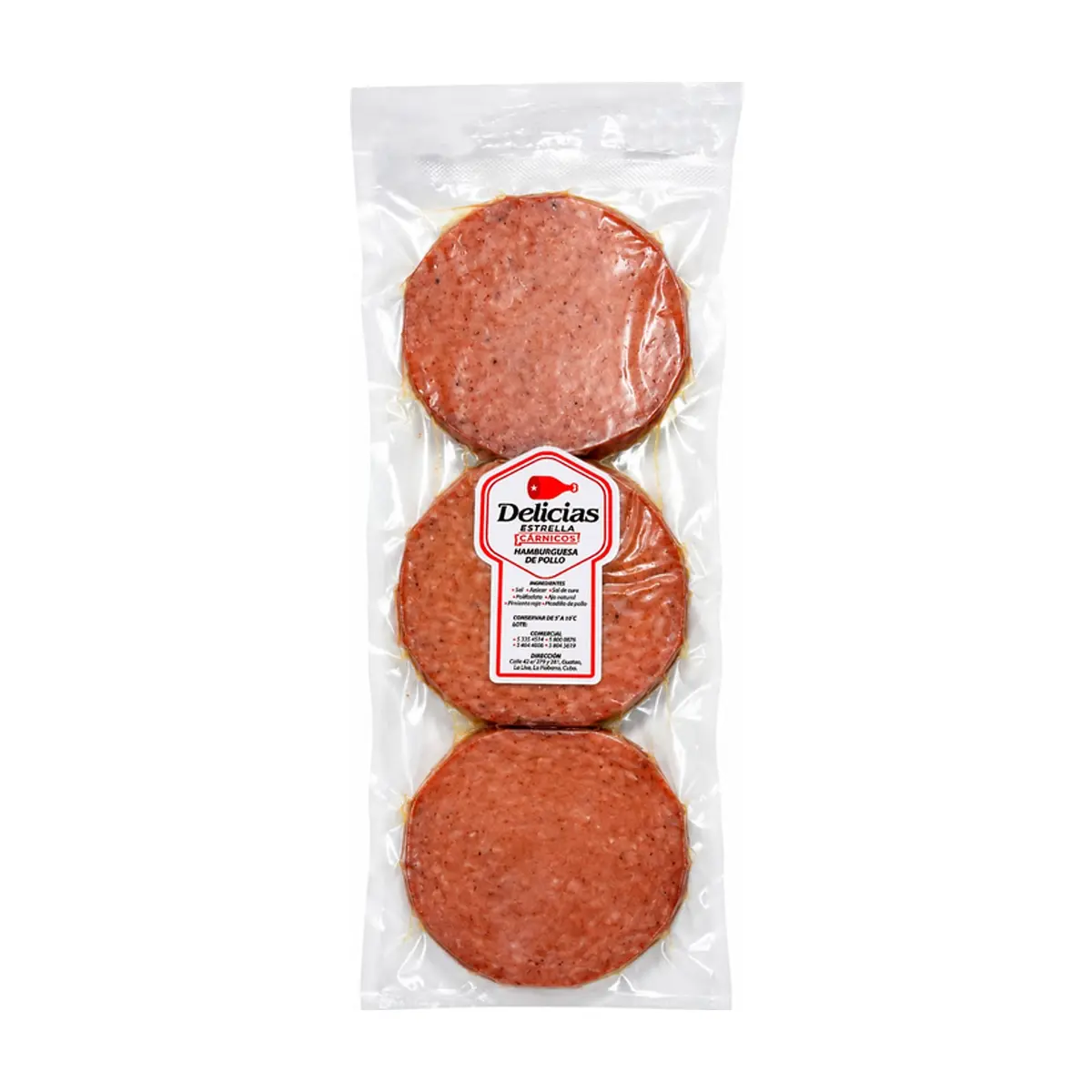 Hamburguesa de pollo Delicias Estrella (200 g / 7.05 oz)