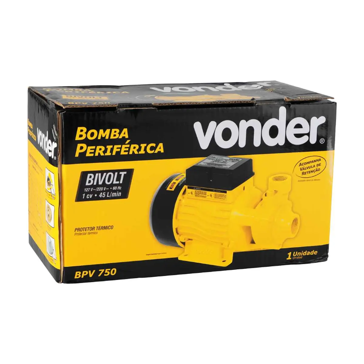 Bomba de agua periférica de 127 - 220 V Vonder PBV750 - Thumbnail 4