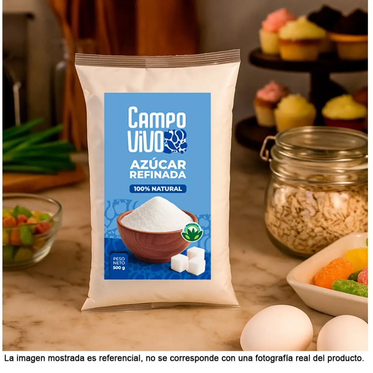 Azúcar blanca refinada Campo Vivo (500 g / 1.1 lb) - Miniatura 5