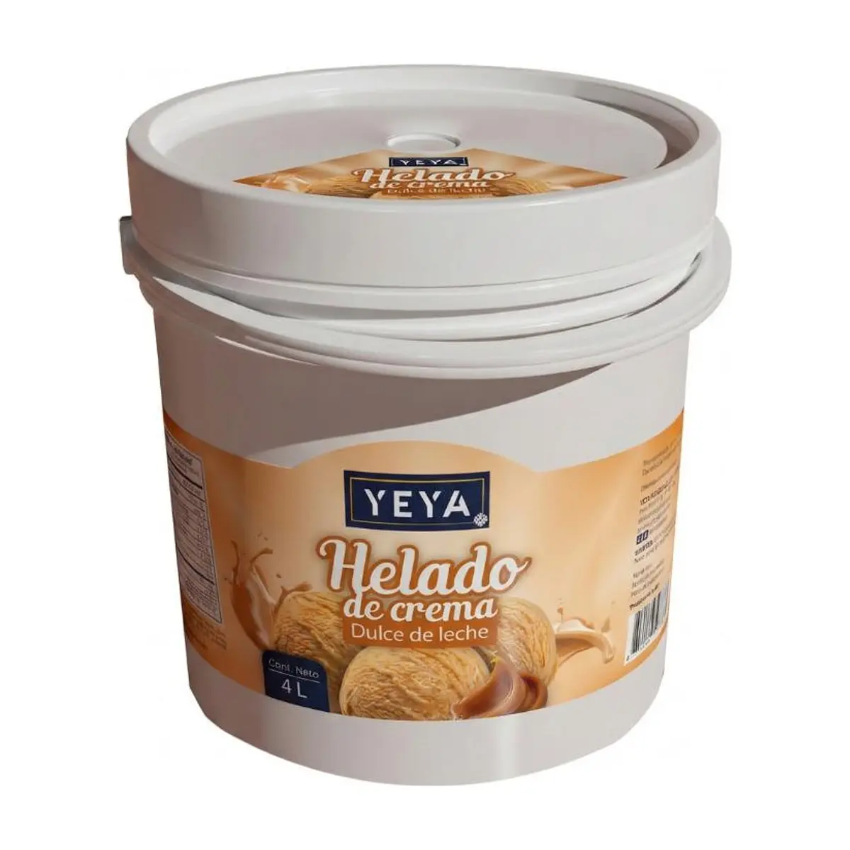 Helado de crema sabor dulce de leche YEYA (4 L)