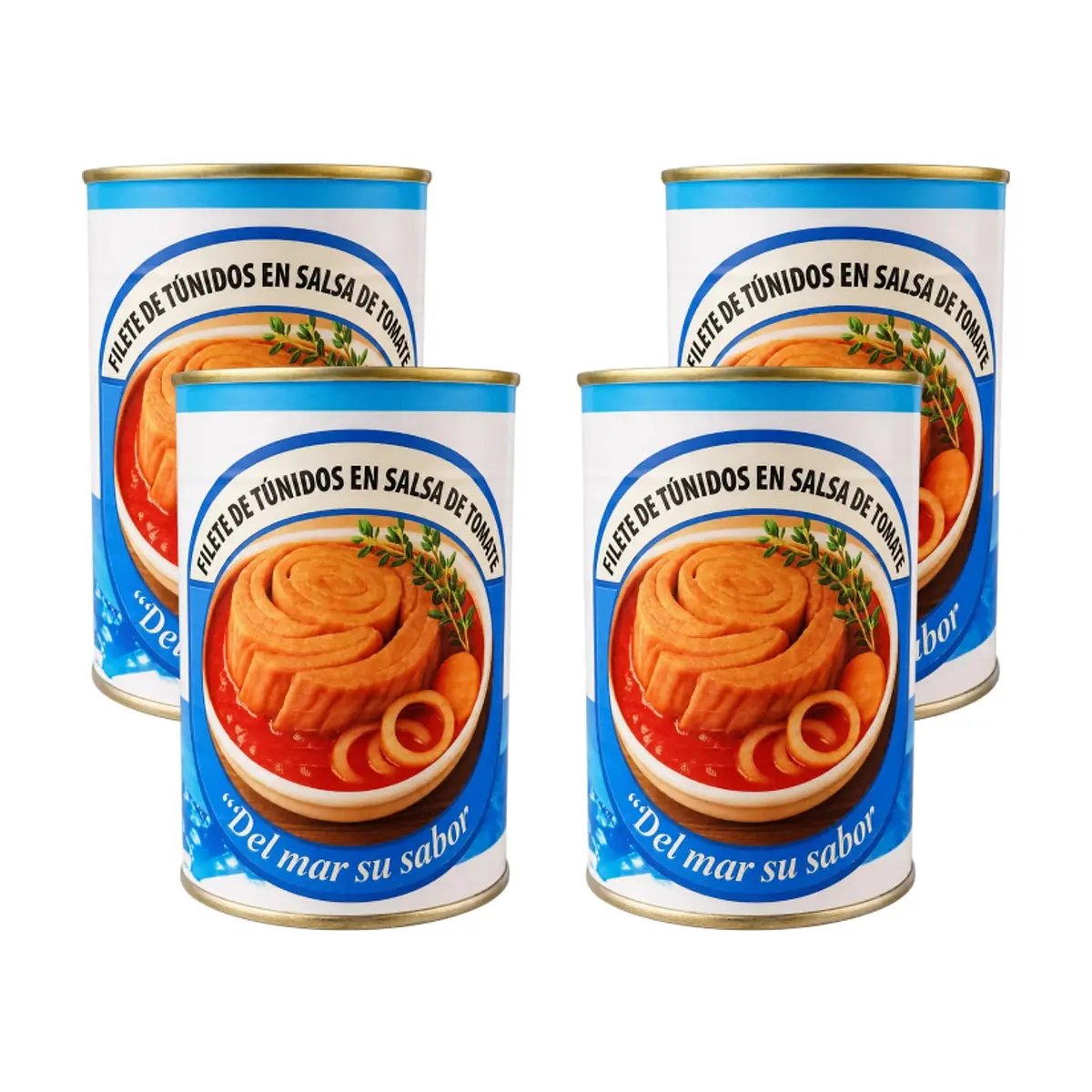 Filete de túnidos en salsa de tomate Valcatá SURL (4 x 400 g / 14.11 oz)