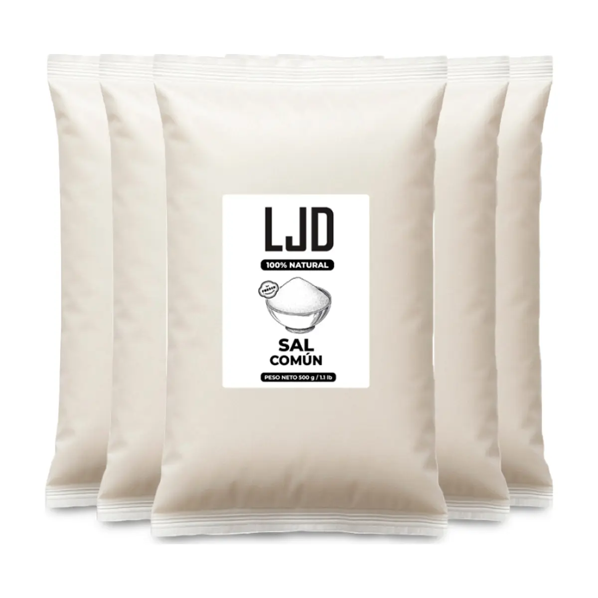 Sal común LJD (5 x 500 g / 1.1 lb)