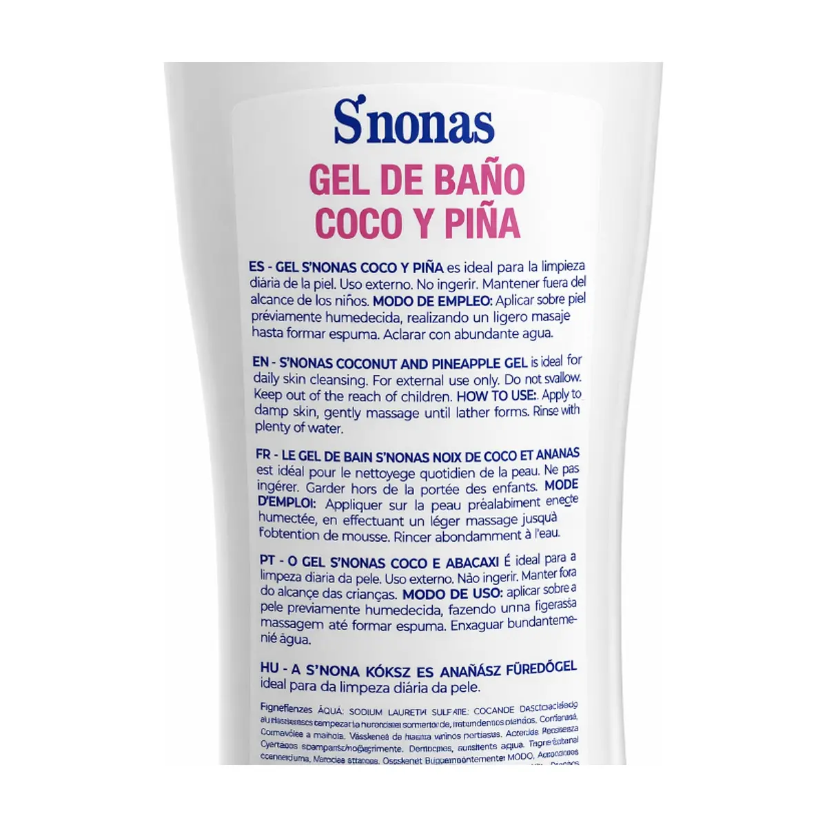 Gel de baño coco y piña S'nonas (750 ml) - Thumbnail 4