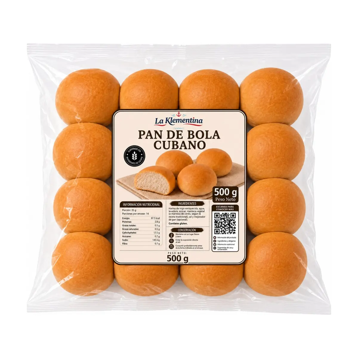 Pan de bola cubano La Klementina (500 g / 1.10 lb) - Miniatura 1