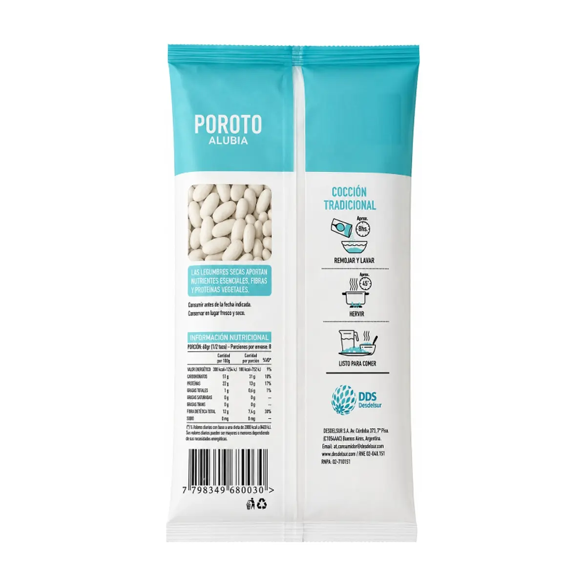 Alubia blanca DDS Desdelsur (500 g / 1.10 lb) - Thumbnail 4