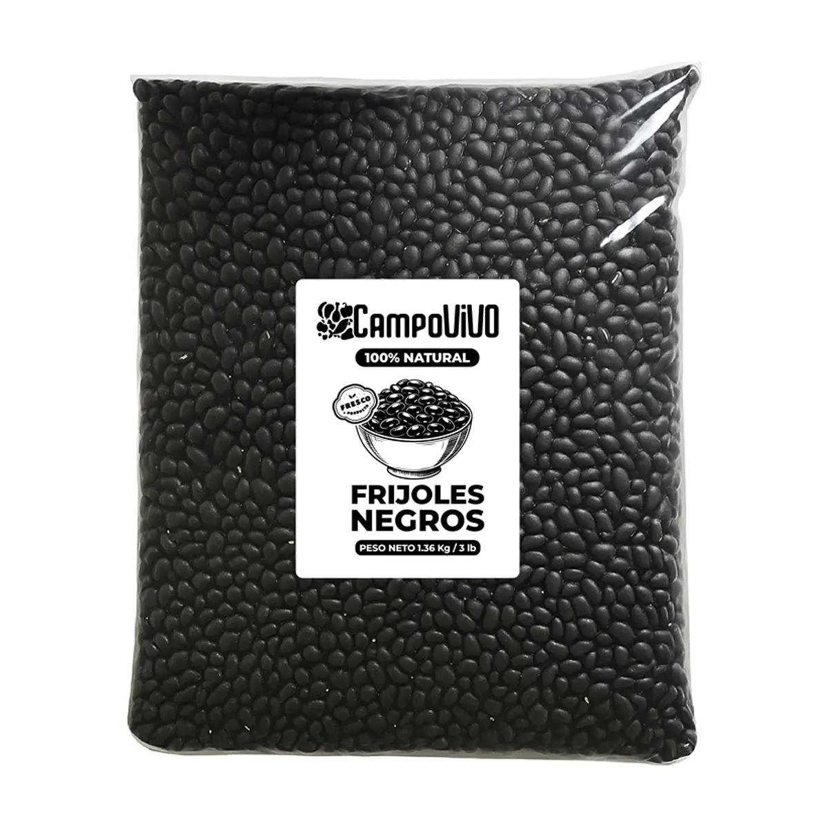 Frijoles negros Campo Vivo (1.36 kg / 3 lb)
