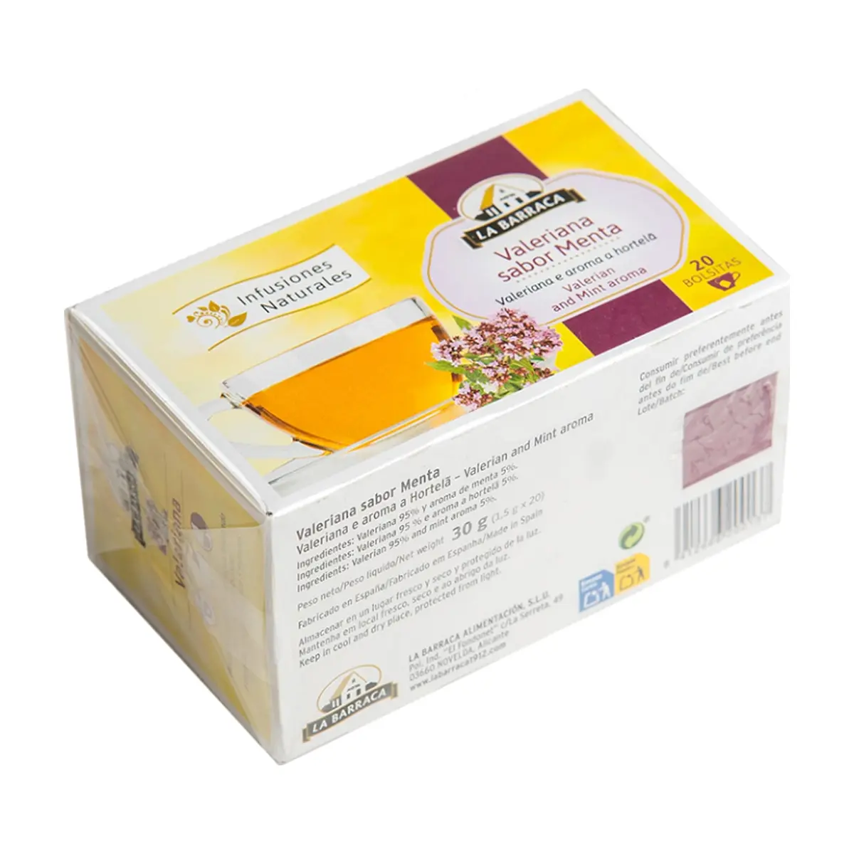 Té valeriana sabor menta La Barraca (30 g / 1.05 oz) - Thumbnail 4