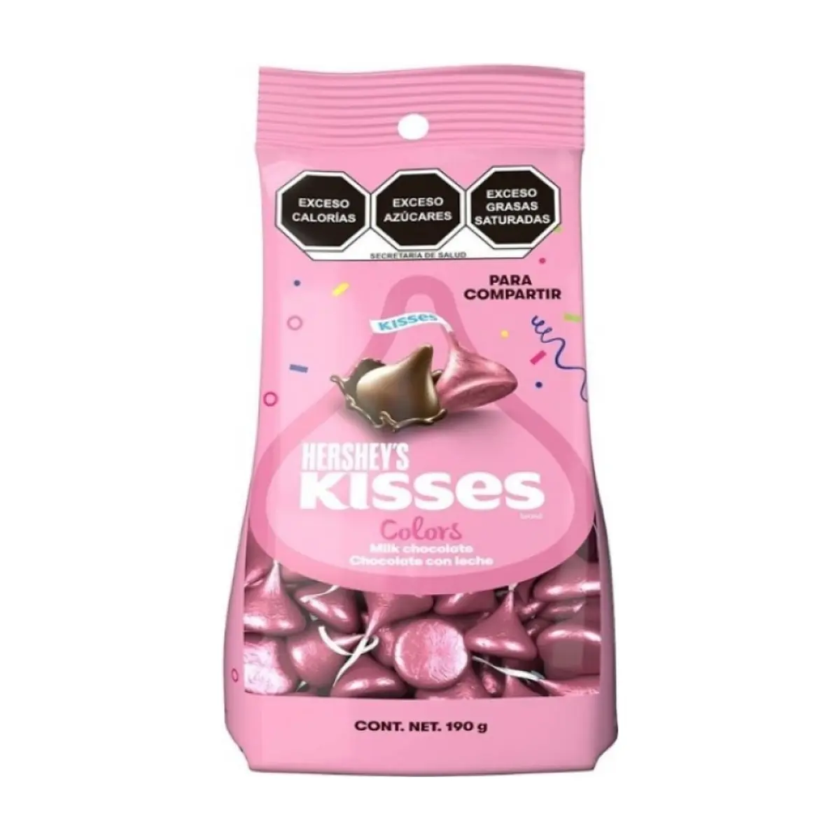Chocolate con leche fiesta rosa Hershey's Kisses (190 g / 6.7 oz) - Miniatura 2