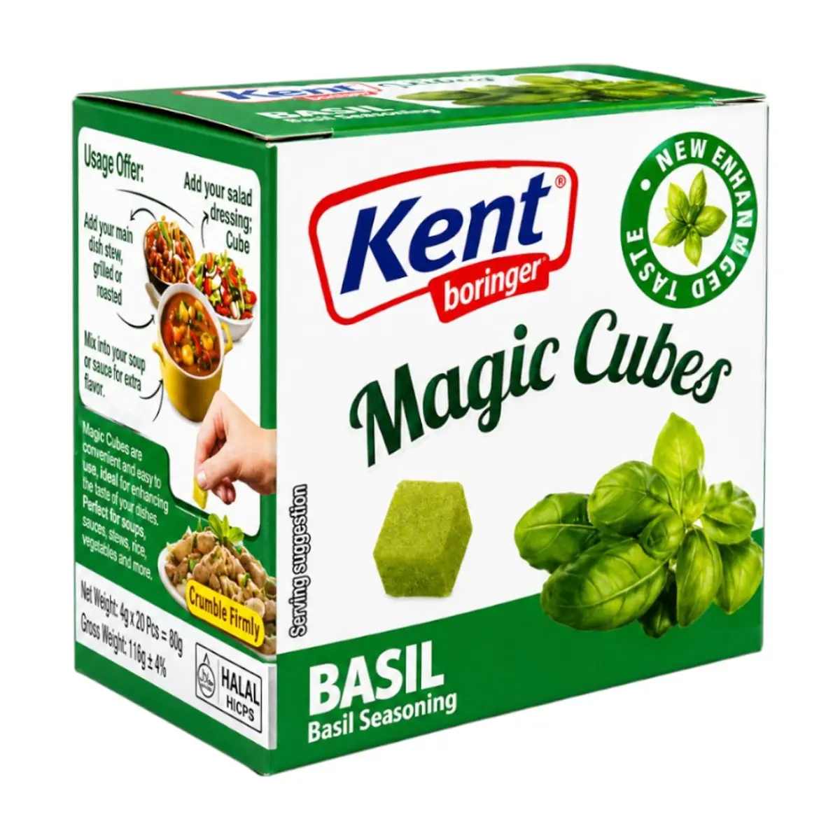 Cubos mágicos de albahaca Kent Boringer (80 g / 2.82 oz)
