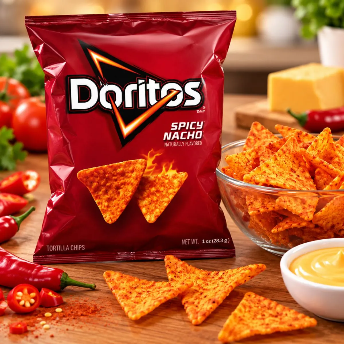 Nacho sabor picante Doritos (28.3 g / 1 oz) - Miniatura 4