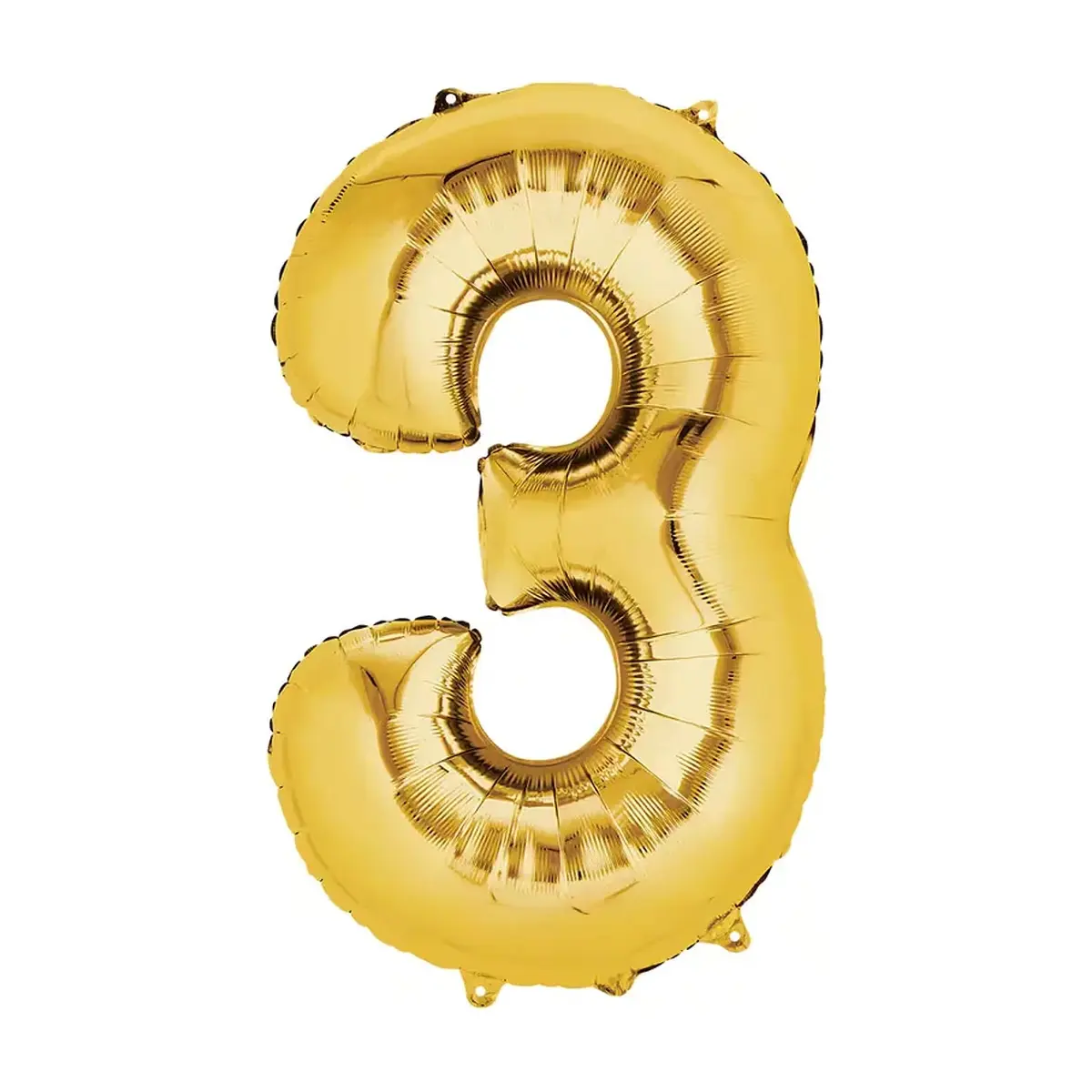 Globo dorado número 3 - 14''