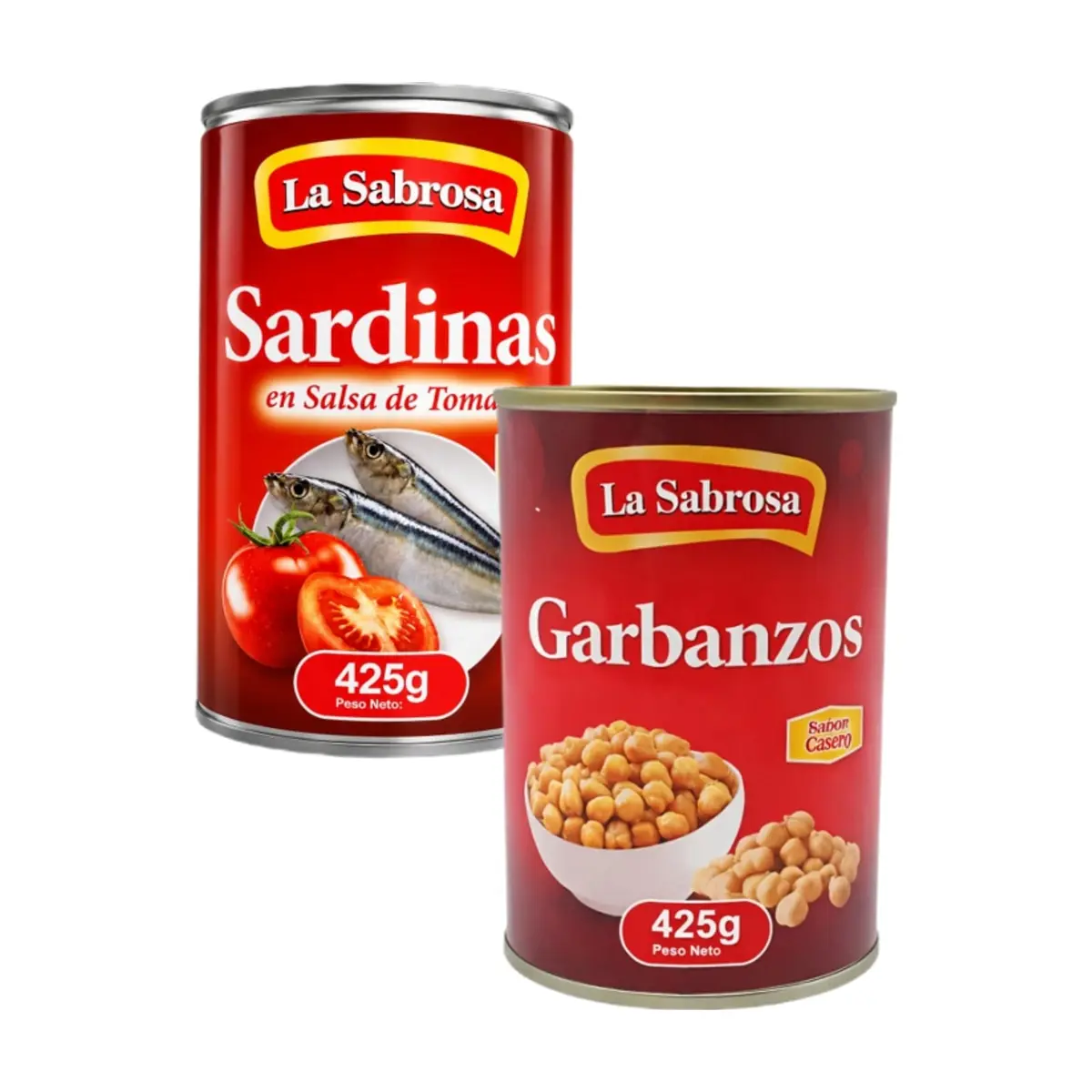 Sardinas en salsa de tomate + Garbanzos enlatados - Imagen 1