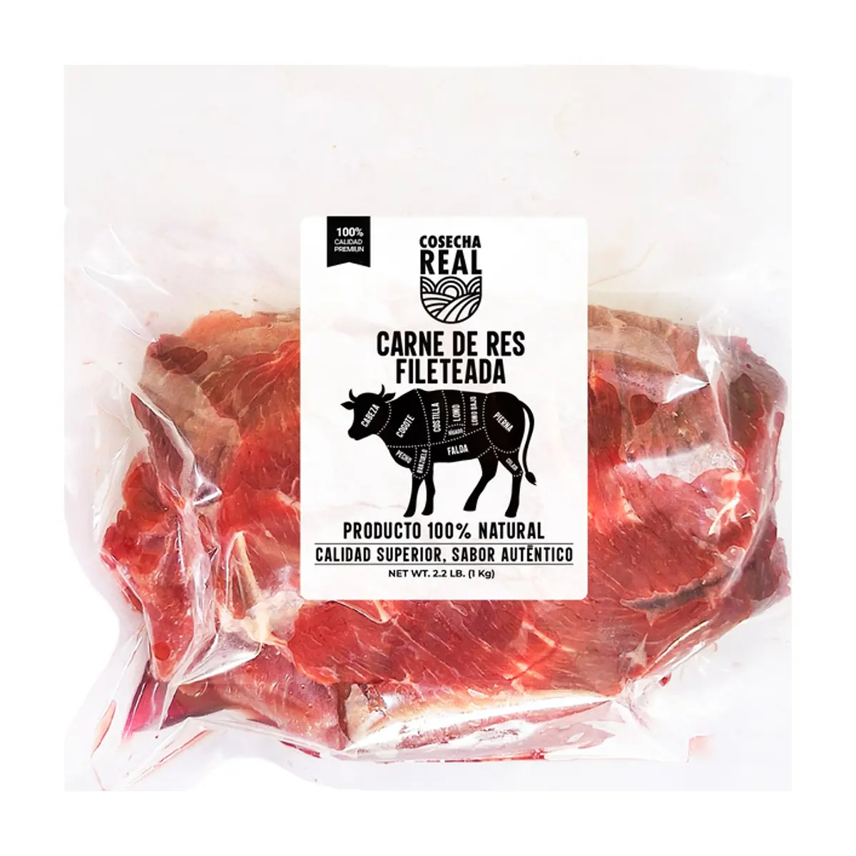 Carne de res fileteada Cosecha Real (1 kg / 2.2 lb) - Miniatura 2