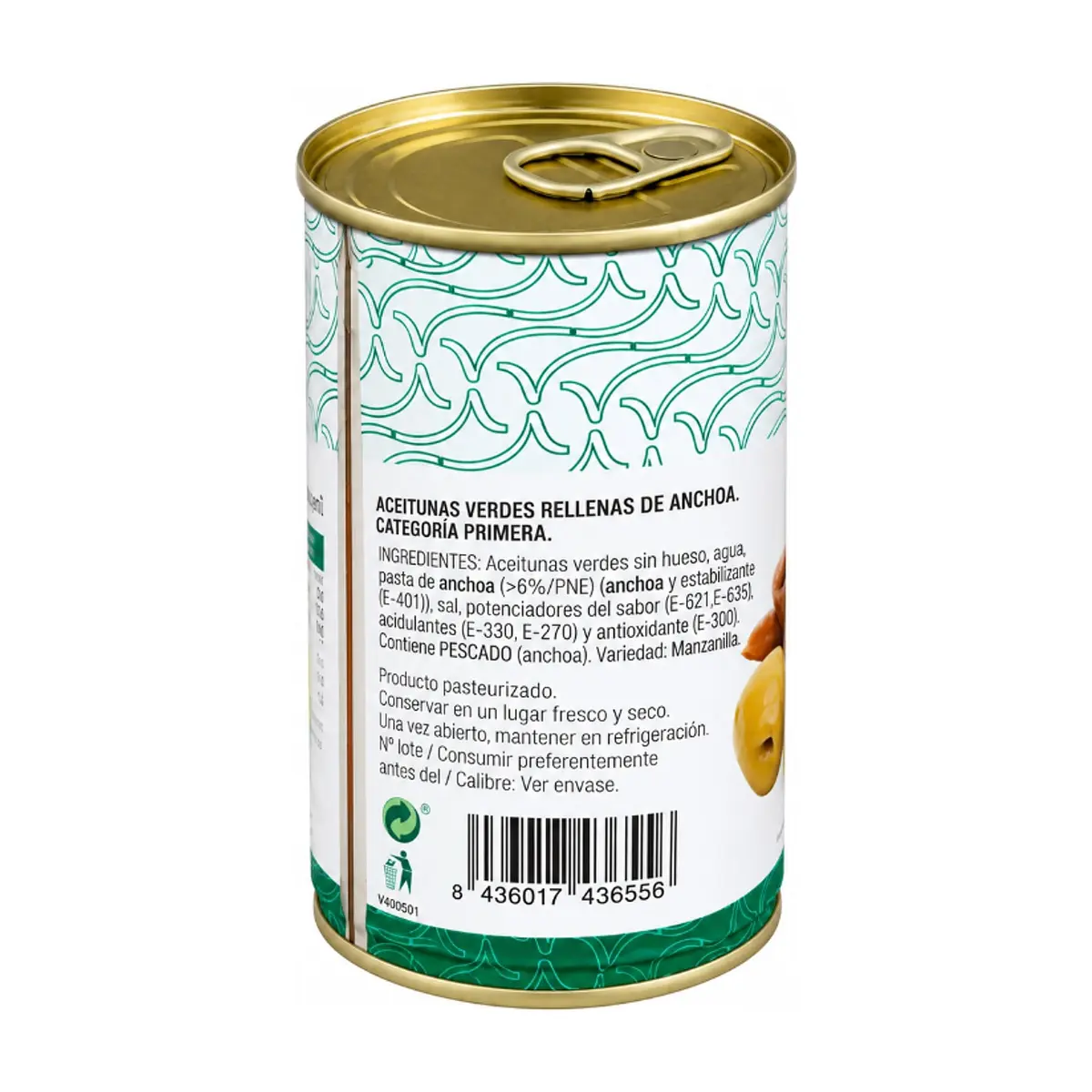 Aceitunas verdes rellenas de anchoa Vima Foods (295 g / 10.40 oz) - Thumbnail 6